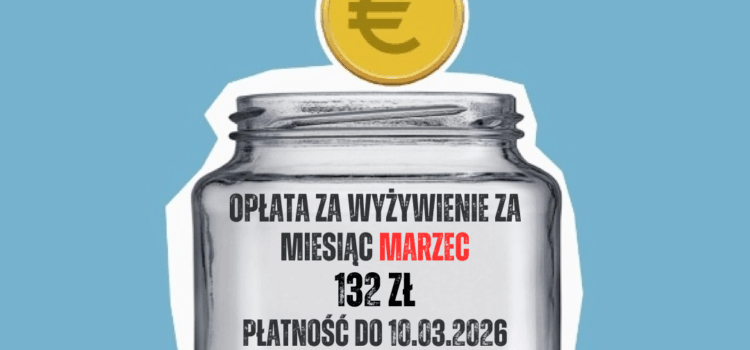 Opłaty za obiady w marcu Opłaty za obiady w marcu